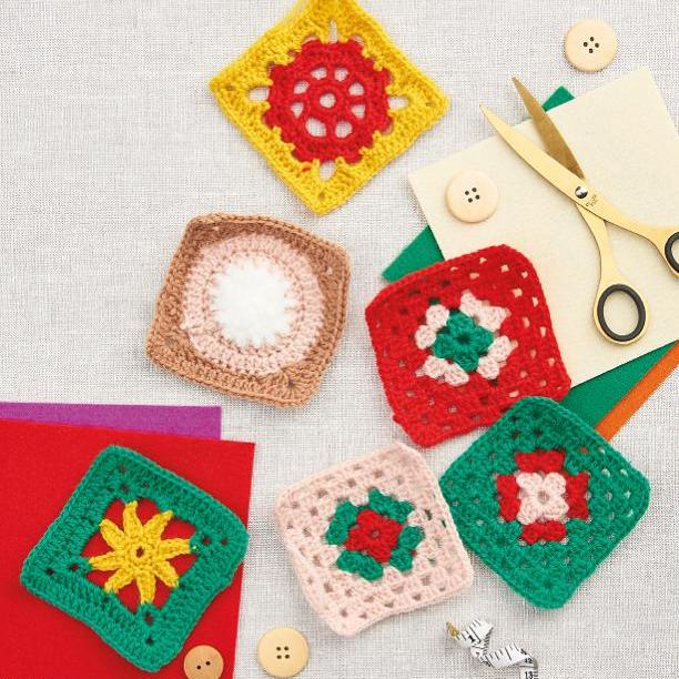 Christmas Granny Squares Top Crochet Patterns