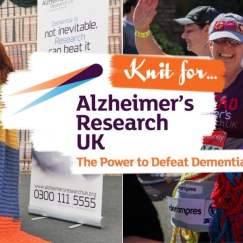 “Knitting for Alzheimer’s Research UK”