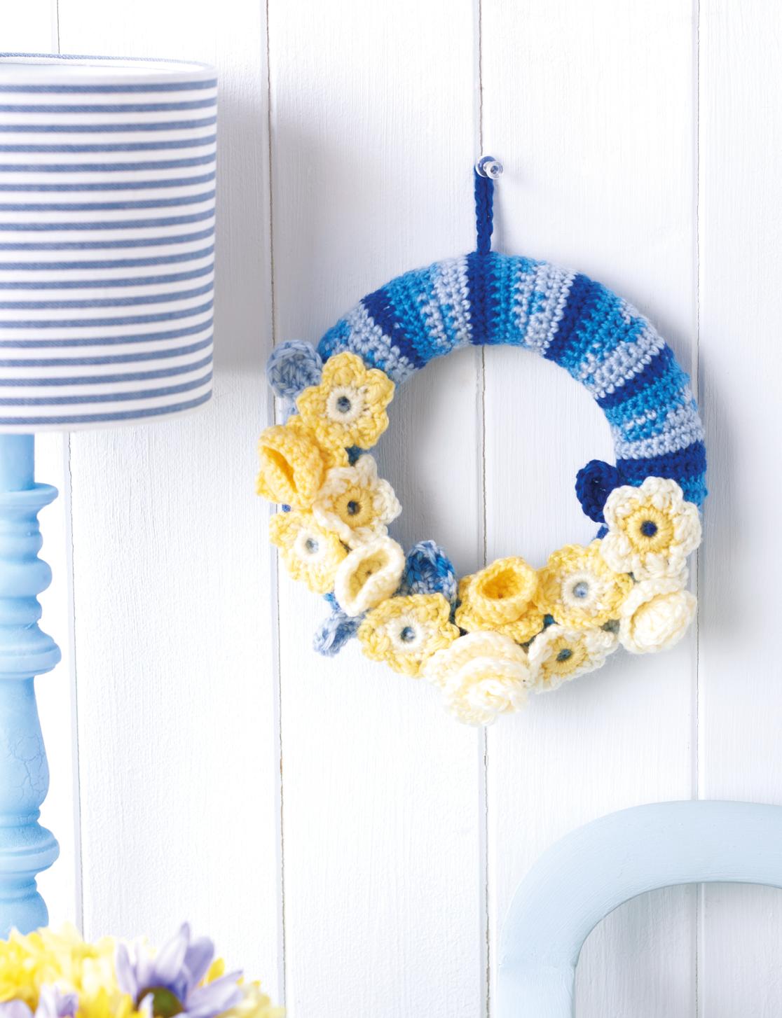 Floral crochet wreath Crochet Pattern