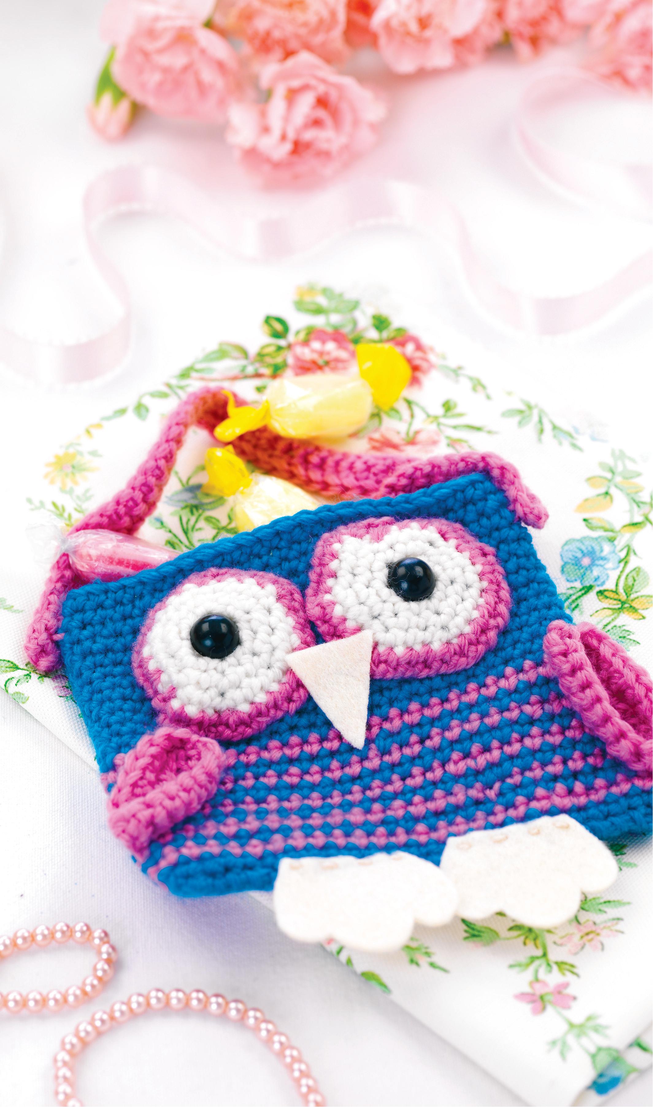 Simple crochet owl bag Crochet Pattern