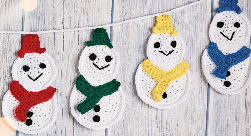 Snowman Bunting Crochet Pattern